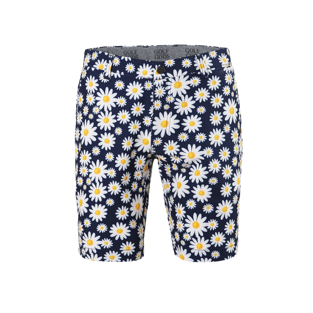 GOLF GODS - GOLF GODS Men's Daisy Flower Soft Fell Shorts - The Agora Bangkok